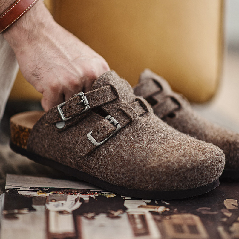 Men's Wool Felt Muller Shoes_img_4