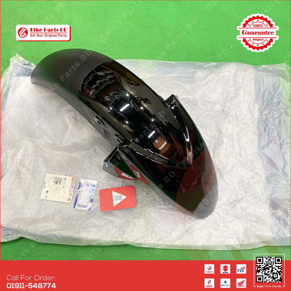 Mudguard (Glossy Black Color) for TVS RTR 2V 160cc bike._img_0