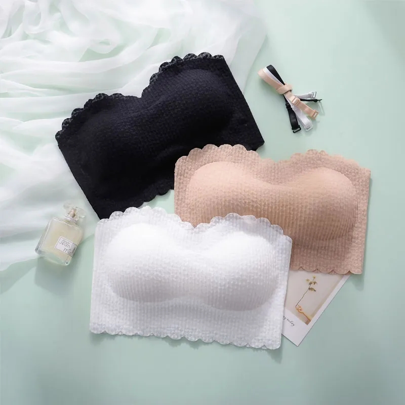 Strapless Tube Tops Women's Underwear without strap with strap Female Crop Top Invisible Strapless Bra Tops Beauty Back Anti-slip Bra_img_0