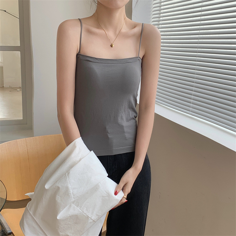 Tank Tops Female Bras Spaghetti Strap Fashion Camisole Wireless brassiere Seamless underwear