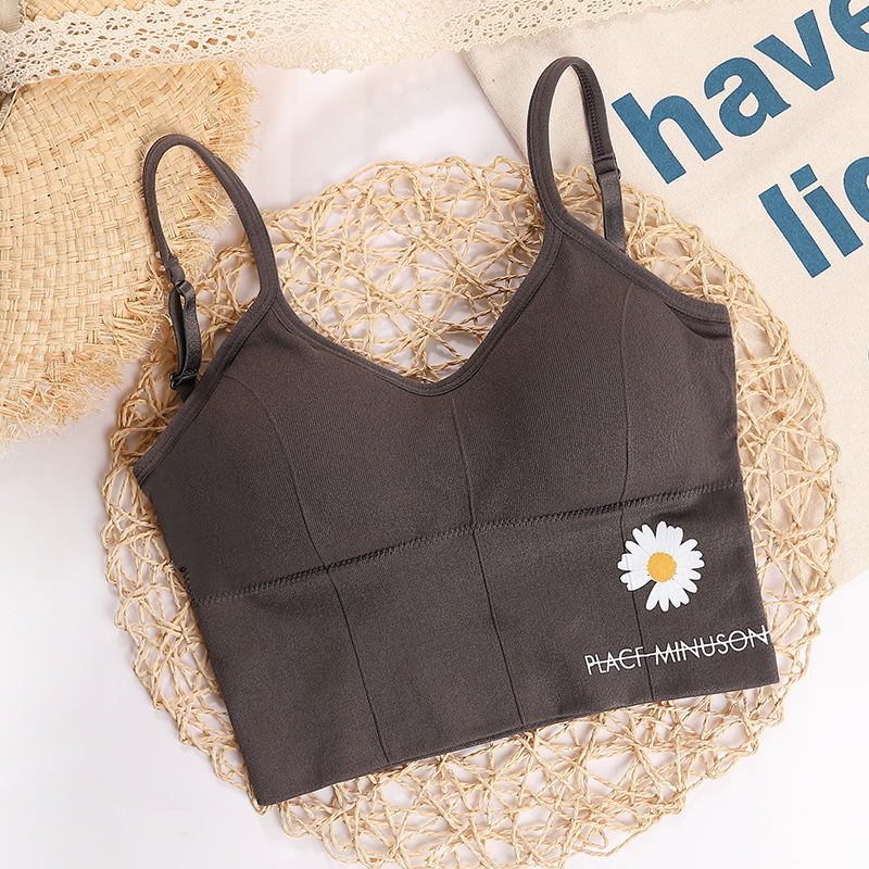 Women's Cotton Bra Tank Top Bra Women Fashion Tank Up Female Sports Bra Sexy Lingerie Push Up Brassiere Ladies Bralette Top_img_8