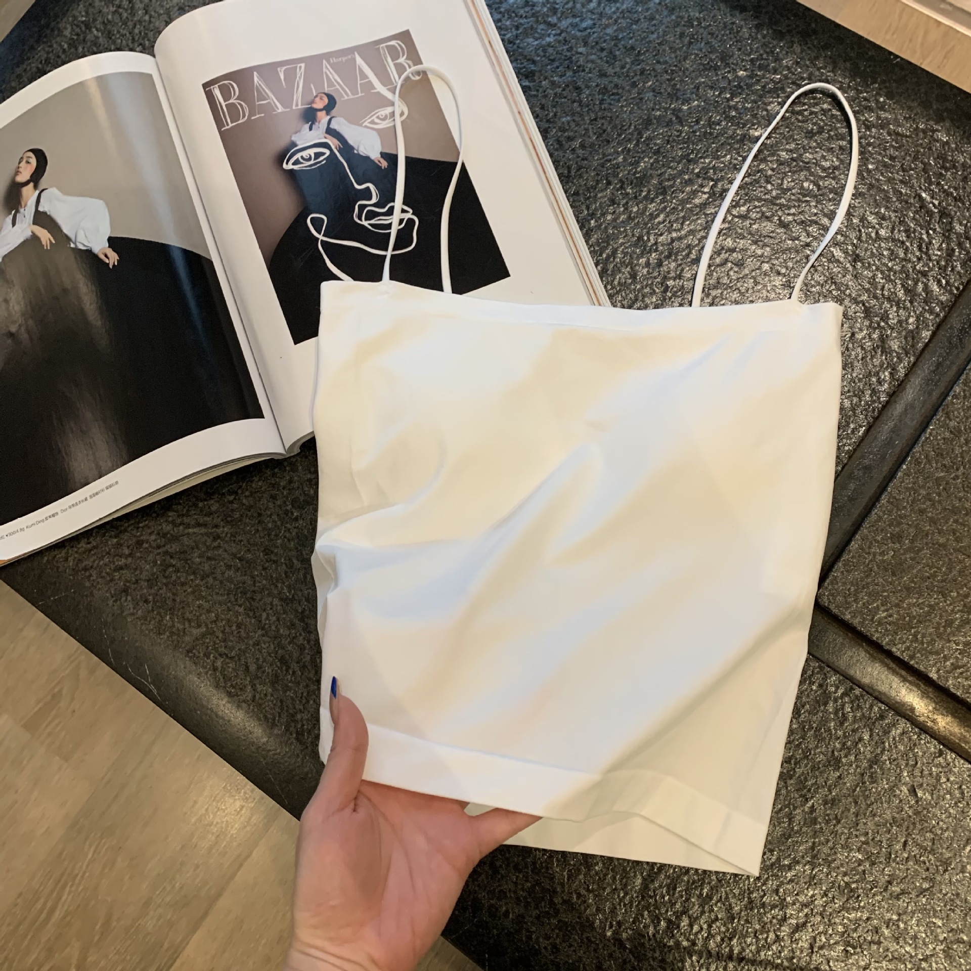 Tank Tops Female Bras Spaghetti Strap Fashion Camisole Wireless brassiere Seamless underwear_img_9