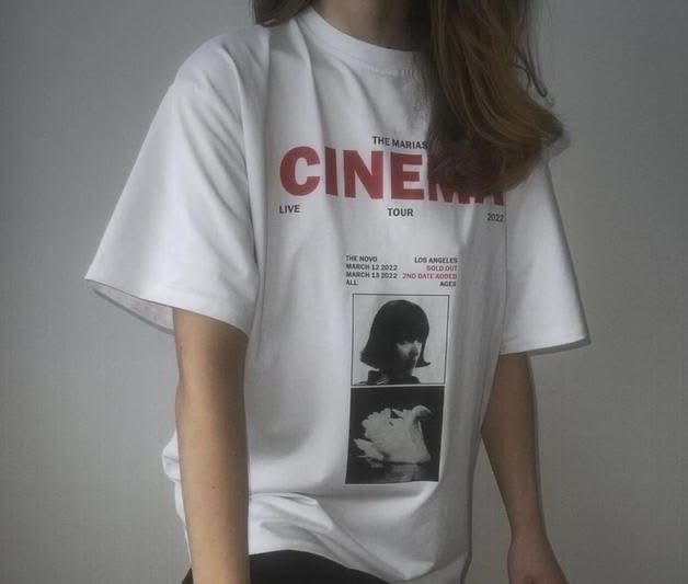 CINEMA white oversized t-shirt