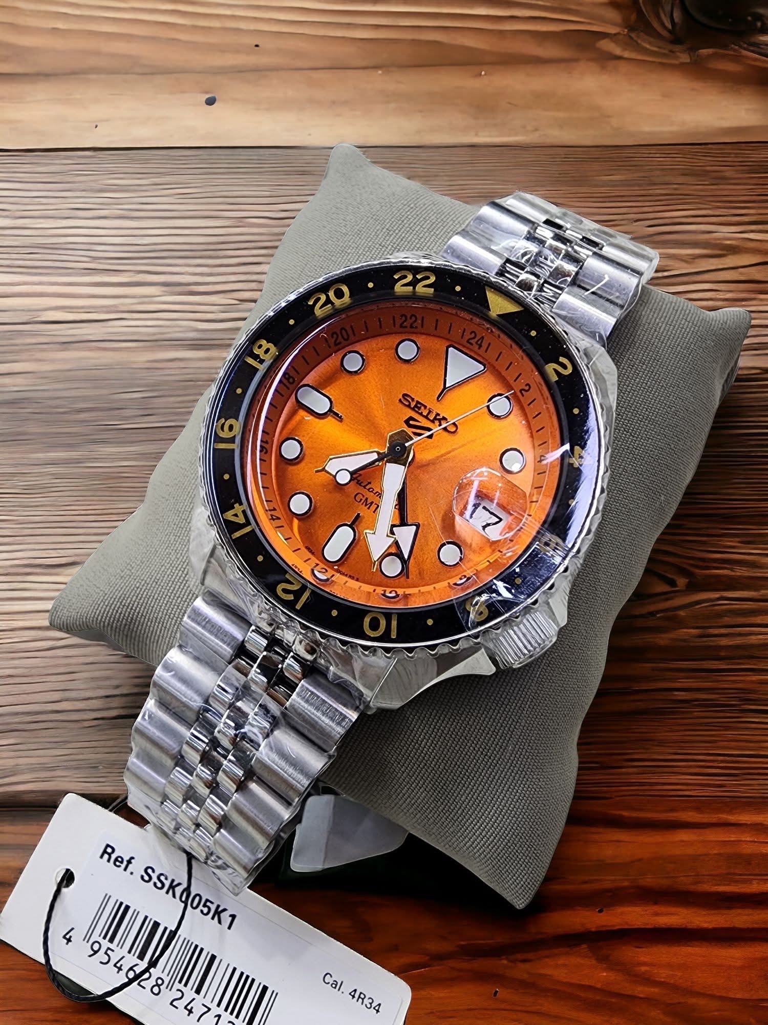 Seiko 5 Sports SSK GMT Black Dial Automatic Men's Watch || SSK001K1