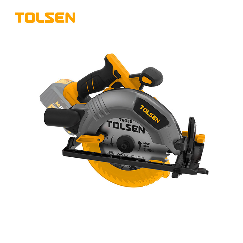 TOLSEN 87282, Cordless Circular Saw, Li-Ion Battery, Brushless, 20V (Not Included Battery And Charger); Model 87282