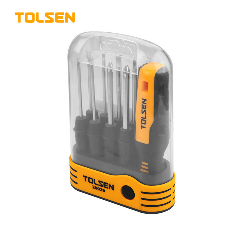 Tolsen 8 in 1 Interchangeable Screwdriver Set with Case Model 20039