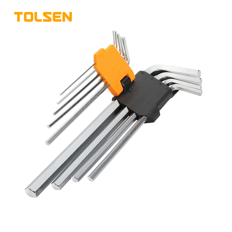 TOLSEN 9pcs Extra-Long Arm Hex Key Set Model 20049