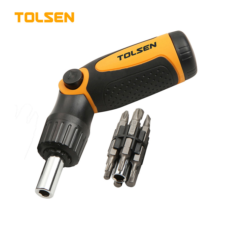 TOLSEN 14 in 1 Ratchet Screwdriver w/ Bit Holder (Philip, Flat & Torx) Model 20040