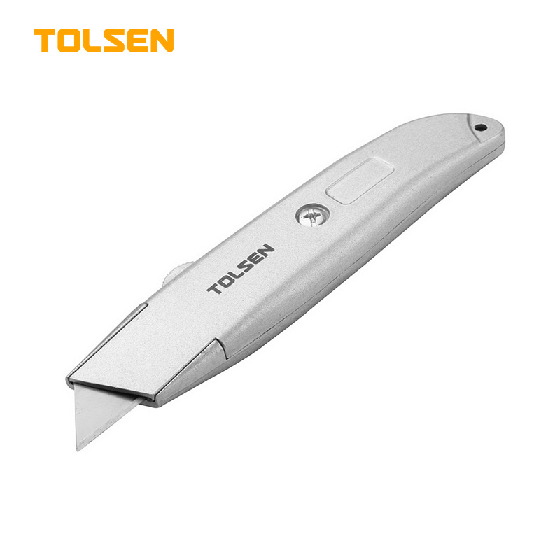 TOLSEN Retractable Utility Cutter (61x19mm) Aluminium Body Box Cutter Model: 30008