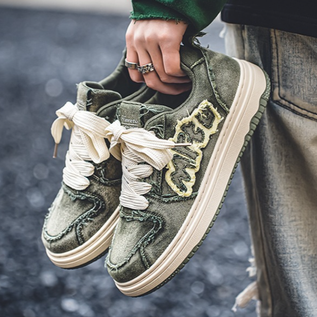 Men's Retro Denim Sneakers._img_0