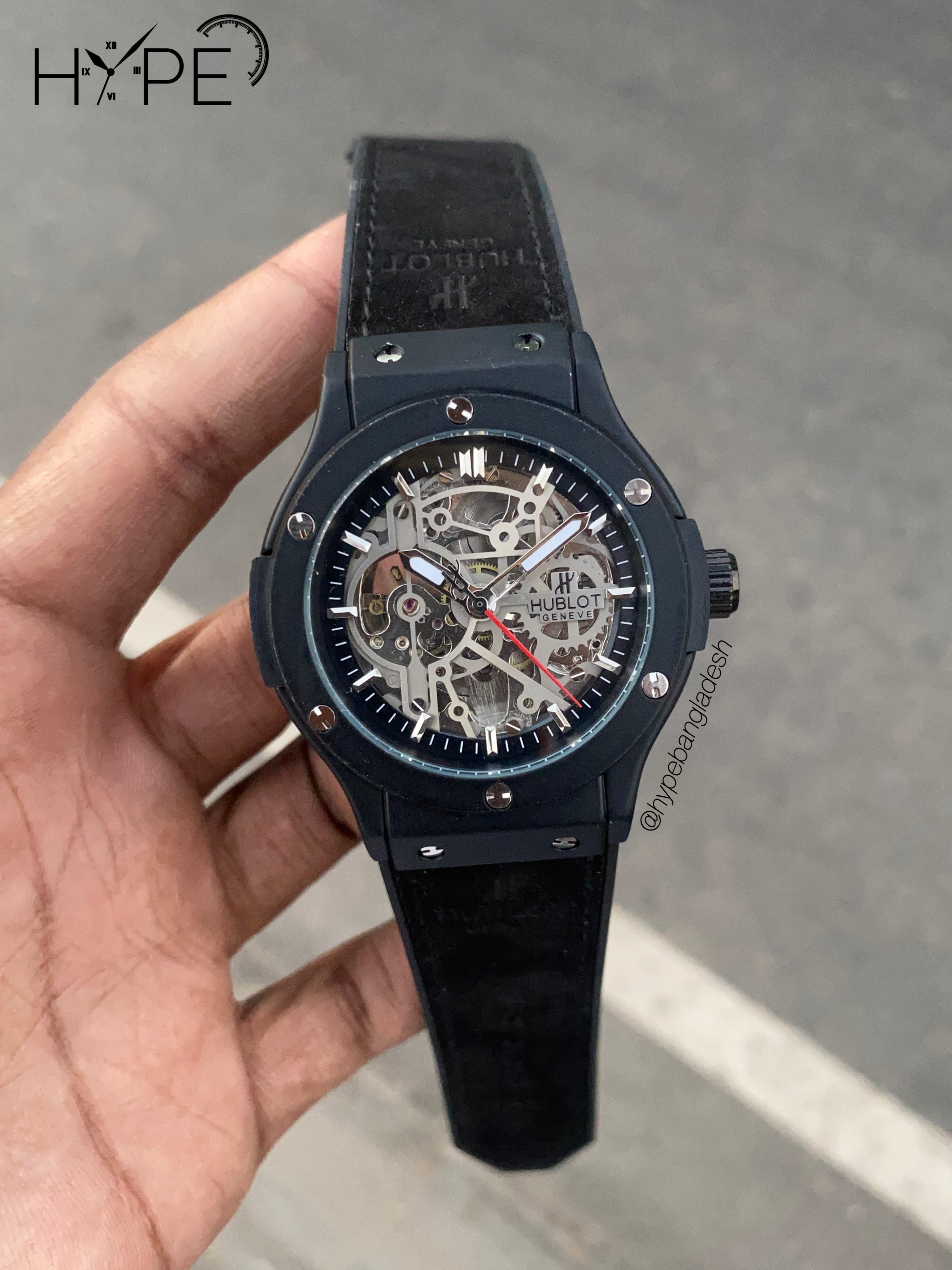 HUBL0T automatic mechanical rubber belt watch_img_0