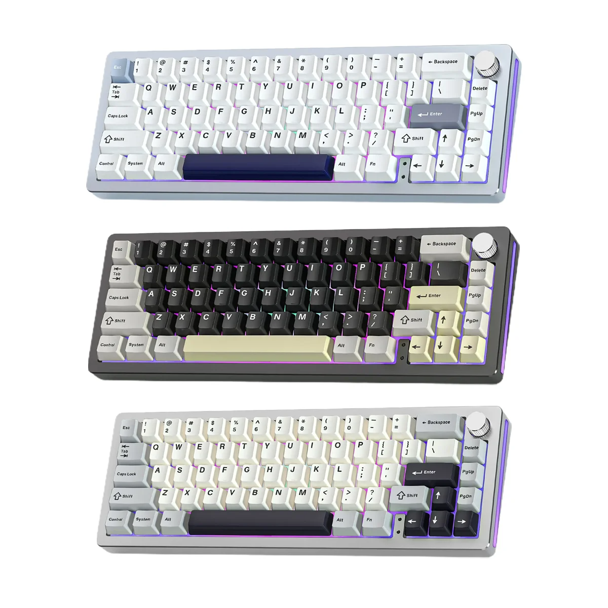 YUNZII AL66 Knob CNC Aluminum Wireless Mechanical Keyboard_img_0