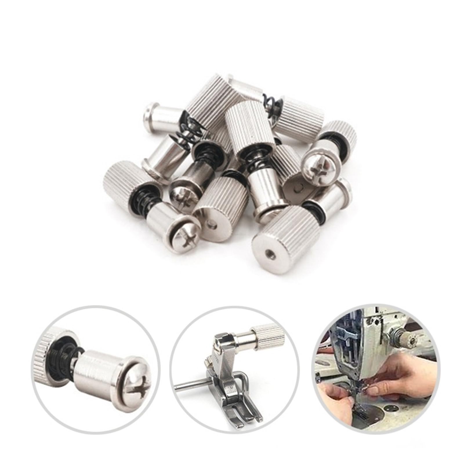 Presser Foot Quick Change Screw Device for Industrial Sewing Machine Parts Spring Simple Feet Holder Accessories_img_2