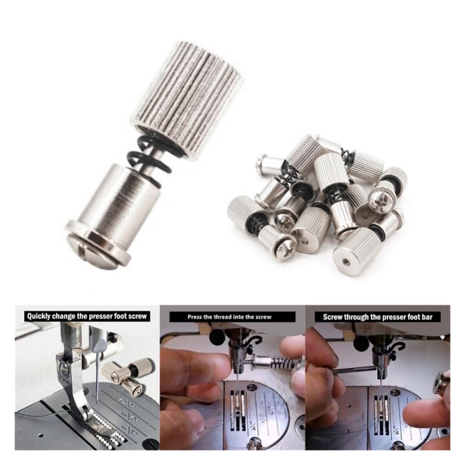 Presser Foot Quick Change Screw Device for Industrial Sewing Machine Parts Spring Simple Feet Holder Accessories_img_6