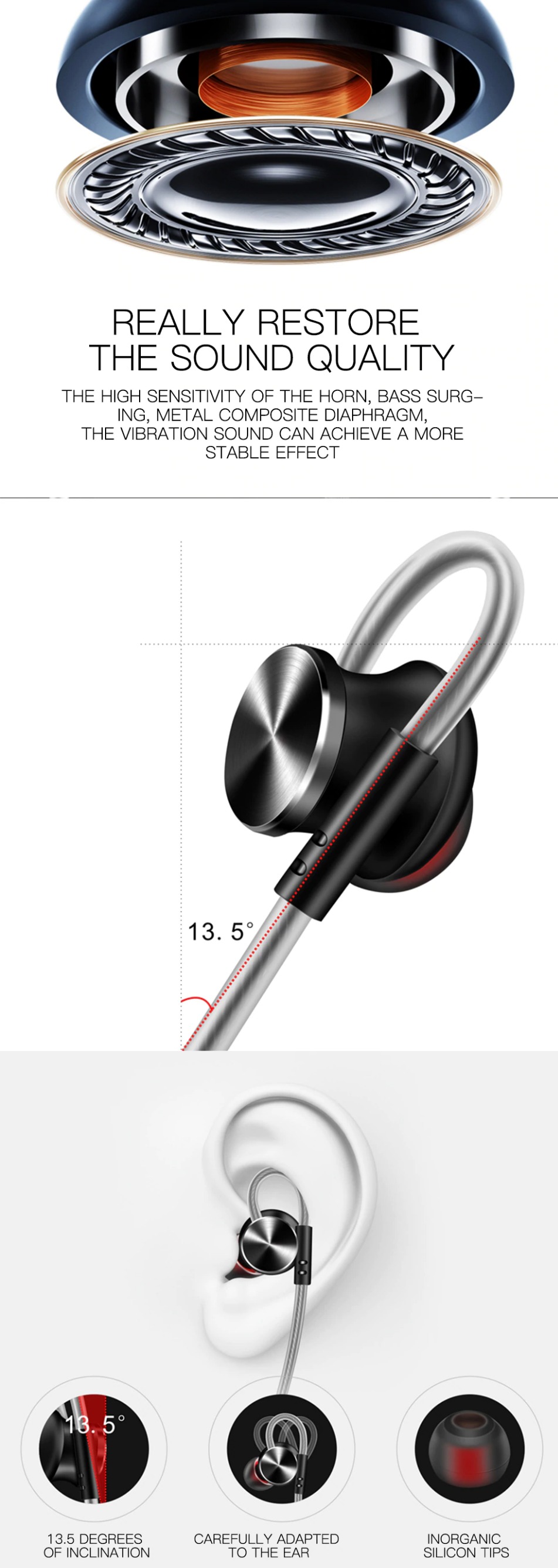 DM10 QKZ DM10 Zinc Alloy HiFi In Ear Earphones QKZ DM10 3.5mm Wired In-Ear Earphone- Dreamy DeaLs_img_1