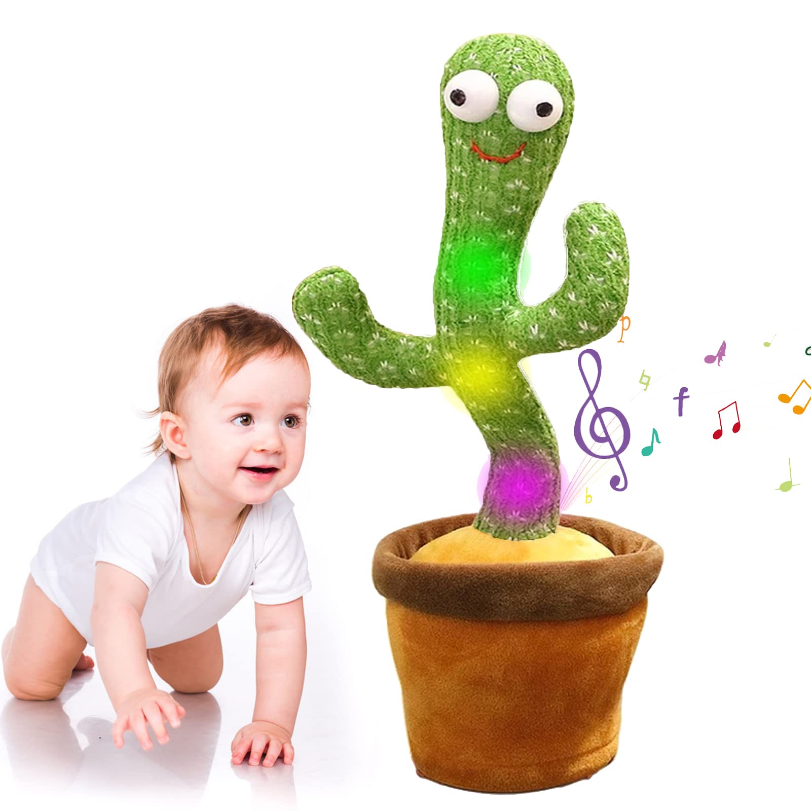 Dancing Cactus Talking Cactus Stuffed Plush Toy Electronic Toy with Song Plush Cactus Potted Toy Early Education Toy for Kids_img_1