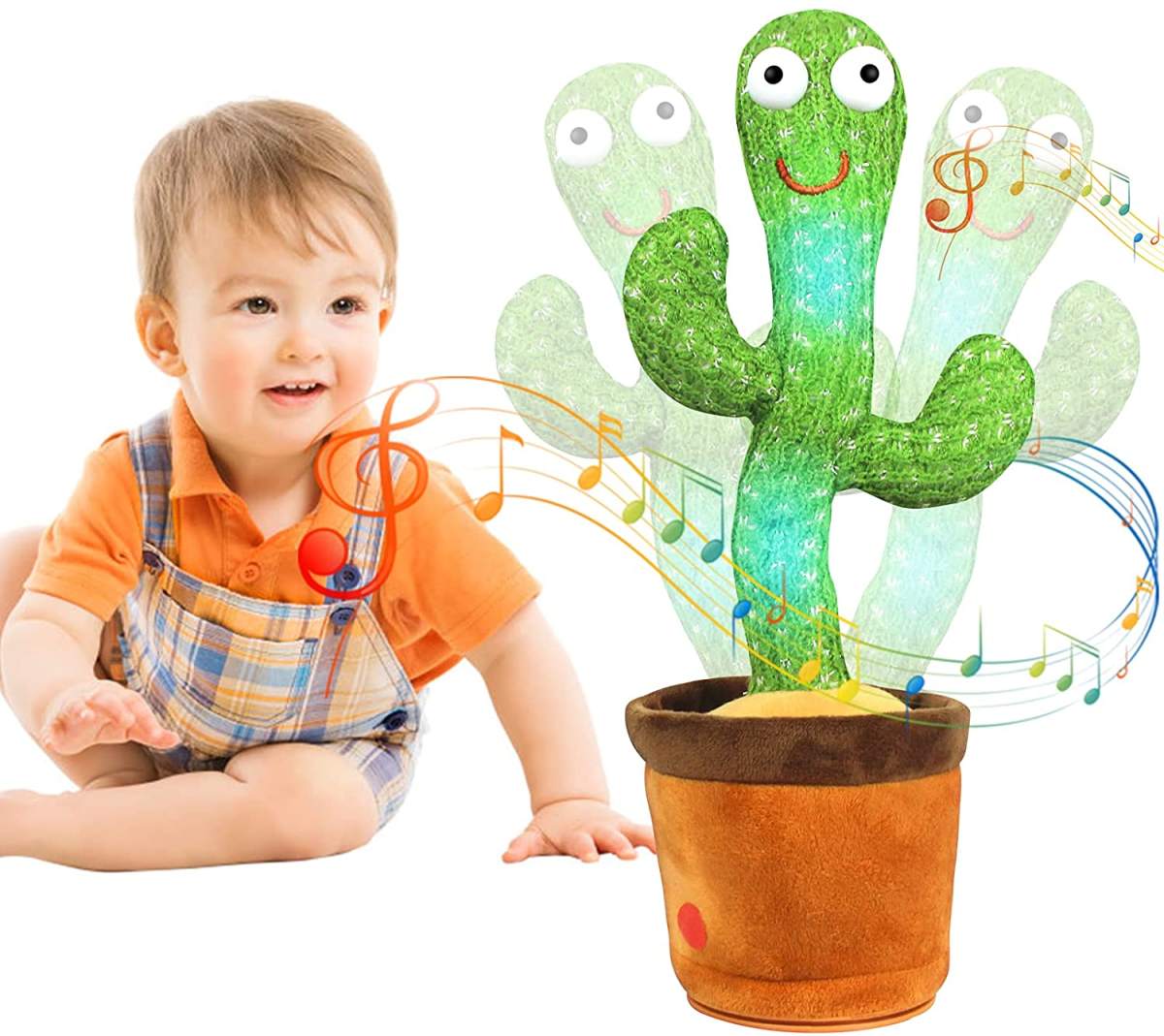 Dancing Cactus Talking Cactus Stuffed Plush Toy Electronic Toy with Song Plush Cactus Potted Toy Early Education Toy for Kids_img_4