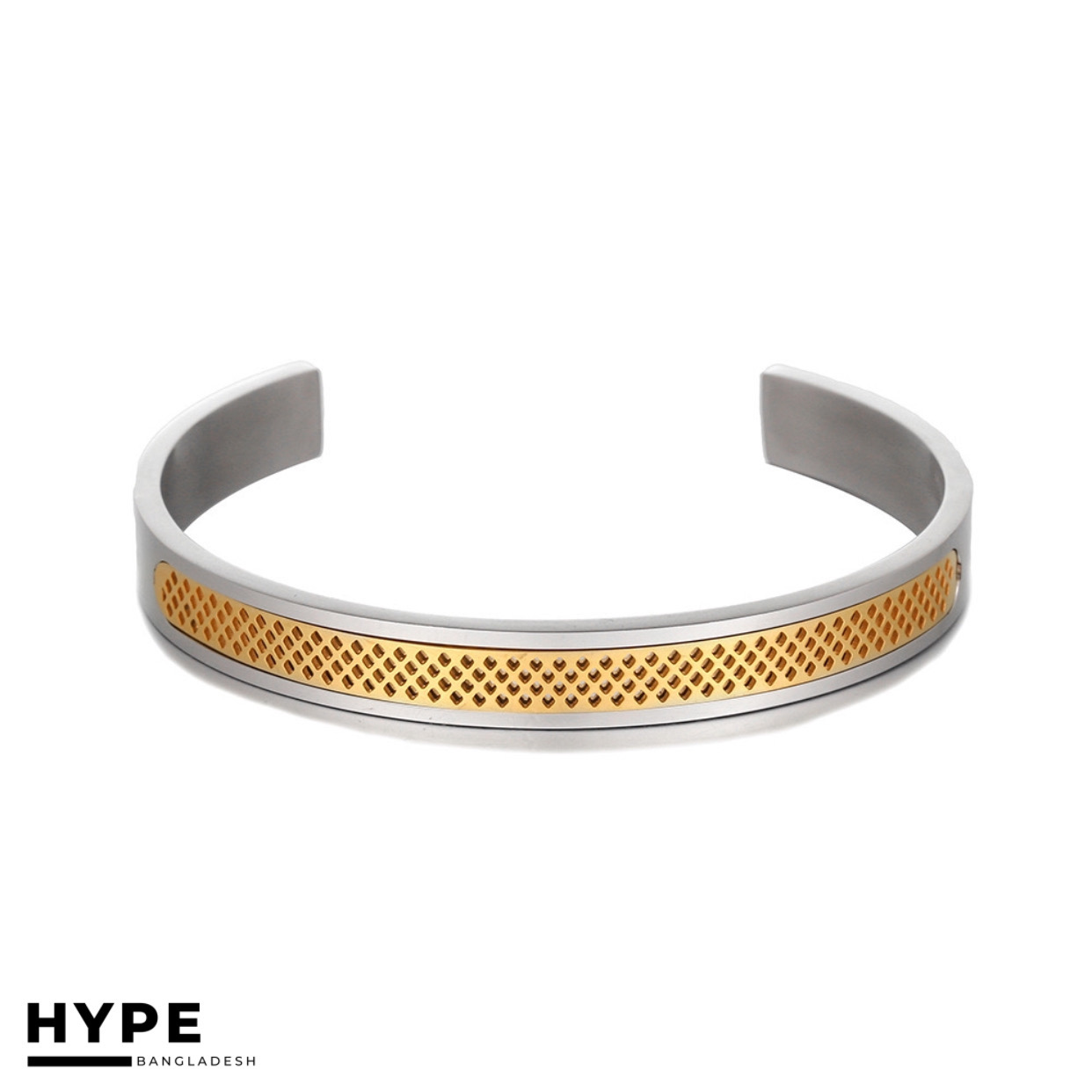 Silver-Gold Stainless steel culf bracelet_img_1