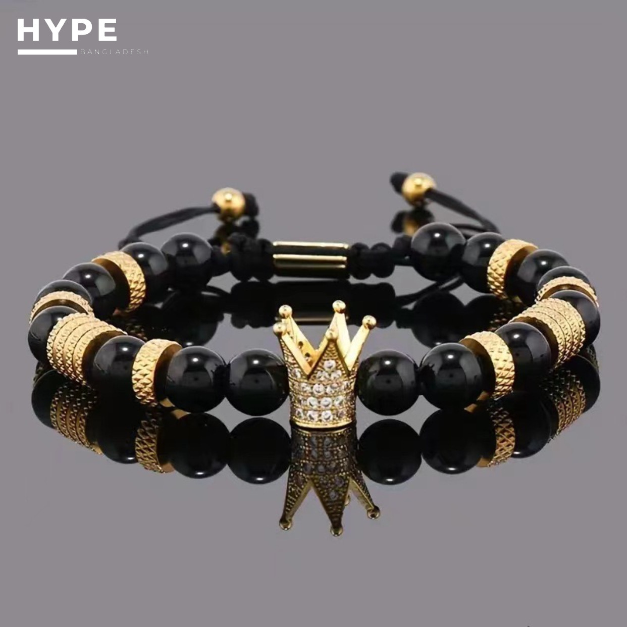 Crown king charm bracelet for men_img_0