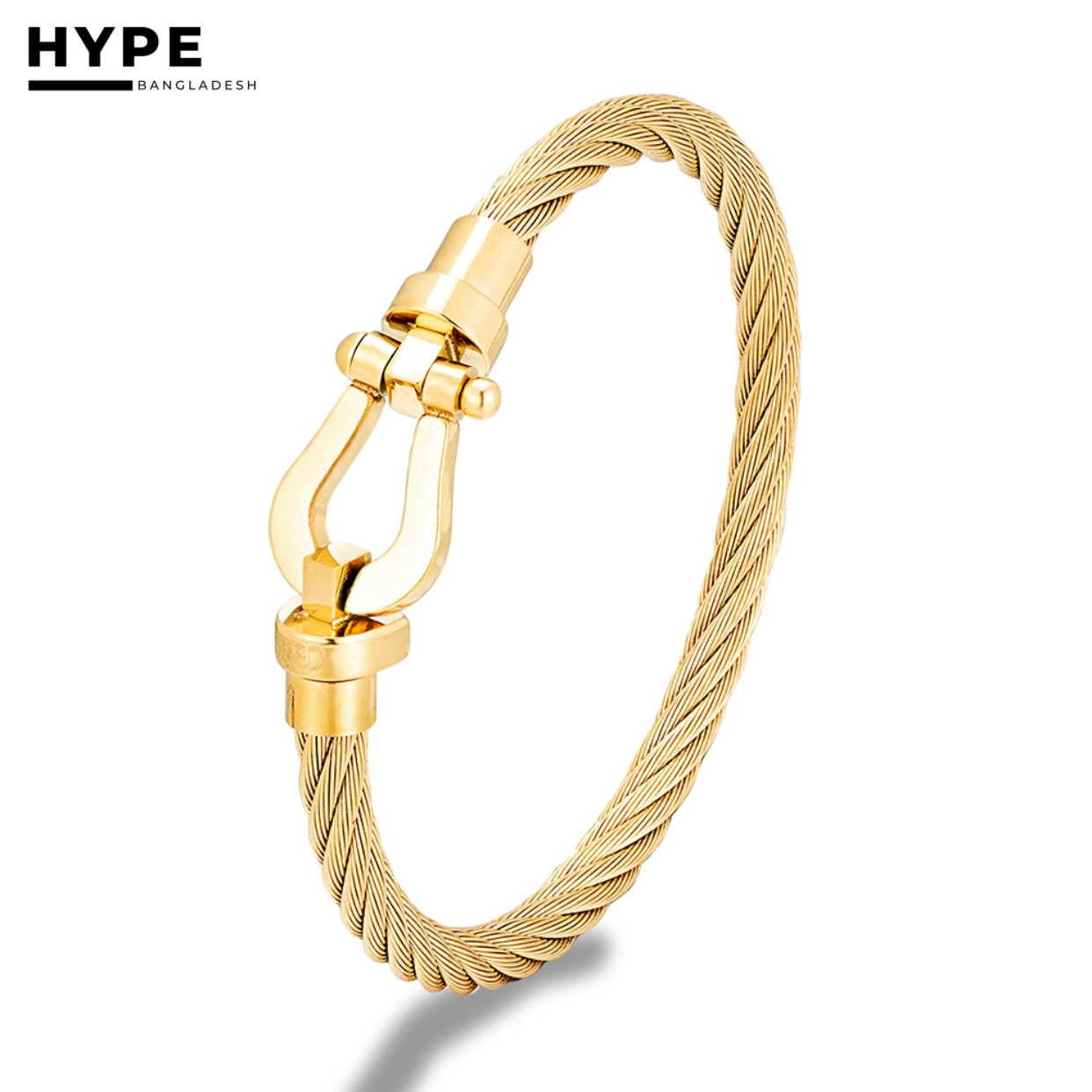 Horseshoe knot clasp bracelet for men_img_1