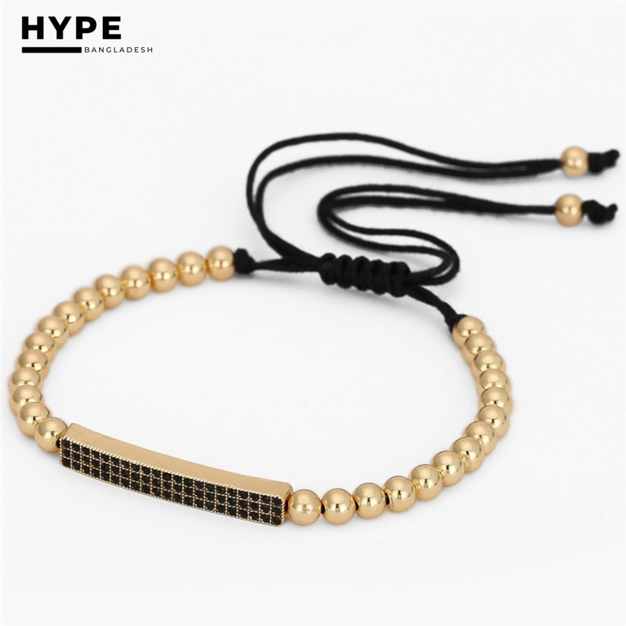 Luxury gold color long strip beads bracelet_img_0