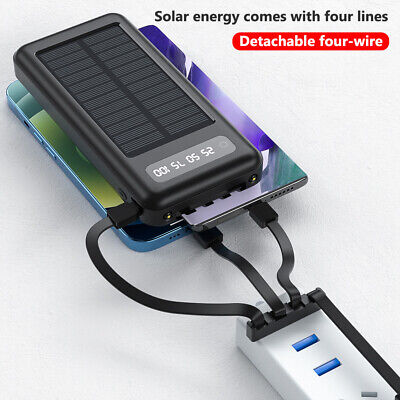 Smart 10000mAh Solar System Power Bank With Type B Type C Lightning Port & USB Port Supported High Quality_img_1