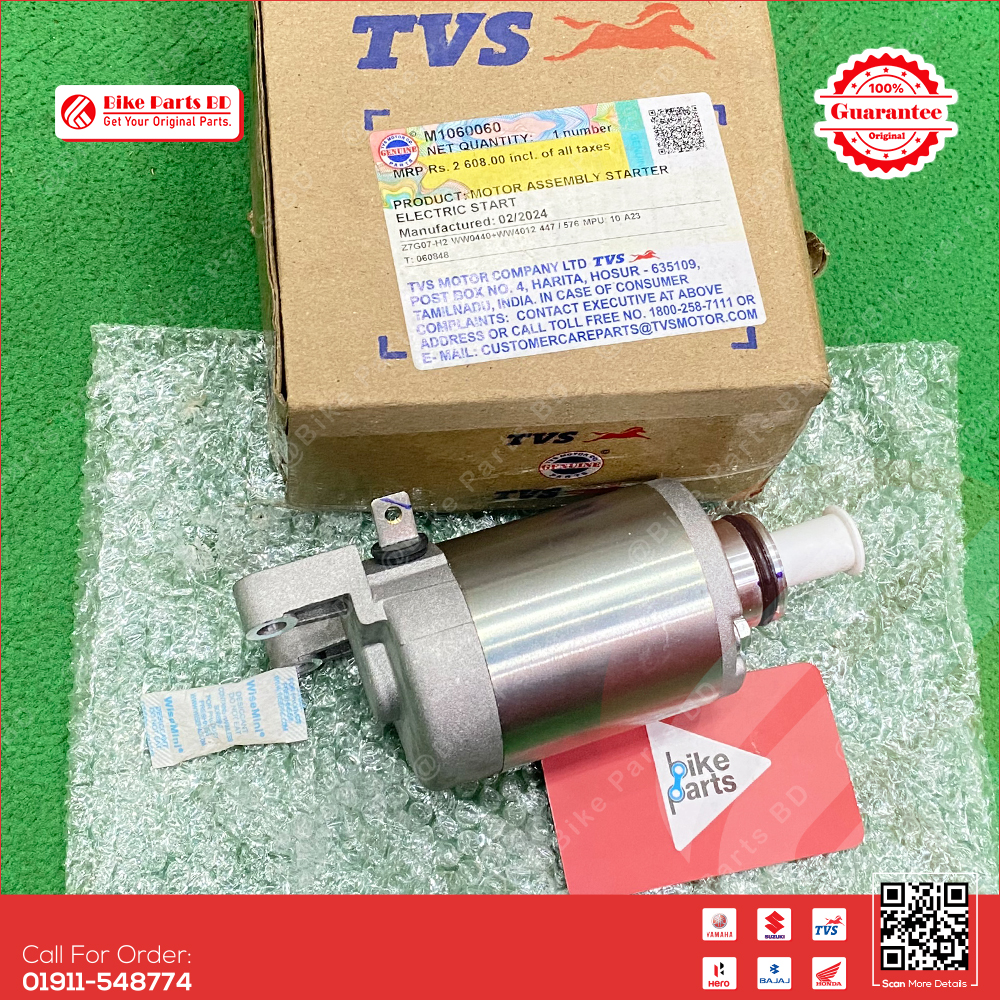 Starting Motor Assy for TVS RTR 2V 160cc bike._img_0
