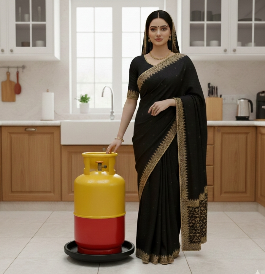 Wheeled Trolley Gas Cylinders and Flower Pots_img_3