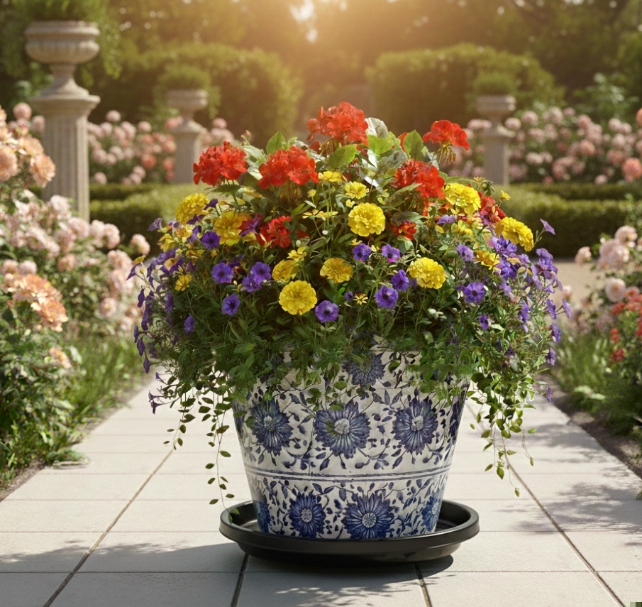 Wheeled Trolley Gas Cylinders and Flower Pots_img_9