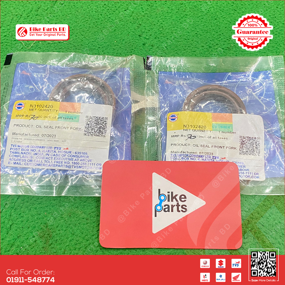 Fork Oil Seal (1 pcs) for TVS RTR 2V 150c, 160cc, Rider 125cc, Metro & Sticker bike._img_0