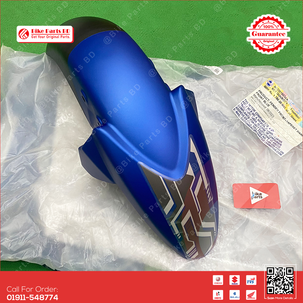 Mudguard (Mat Blue Color) for TVS RTR 2V 160cc bike.