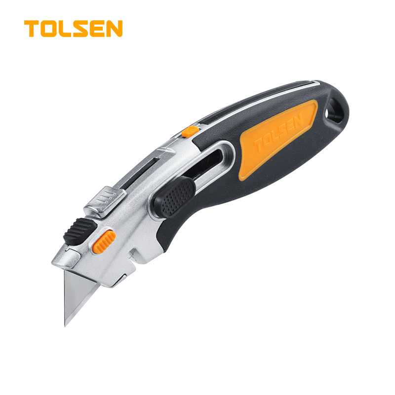 TOLSEN Utility Cutter Dual Function w/ Auto Lock and Retractable (SK2) Model: 30019