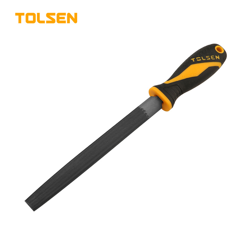 TOLSEN 8" Steel File Half Round  TPR Handle 32005