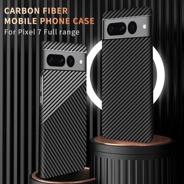 Google Pixel8Pro mobile phone case color matching magnetic carbon fiber pattern all-inclusive PC protective cover_img_0
