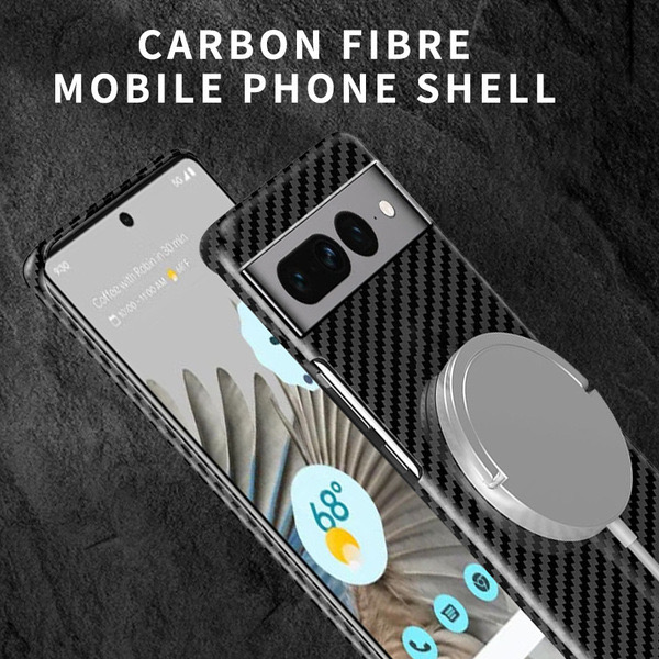 Google Pixel8Pro mobile phone case color matching magnetic carbon fiber pattern all-inclusive PC protective cover_img_1