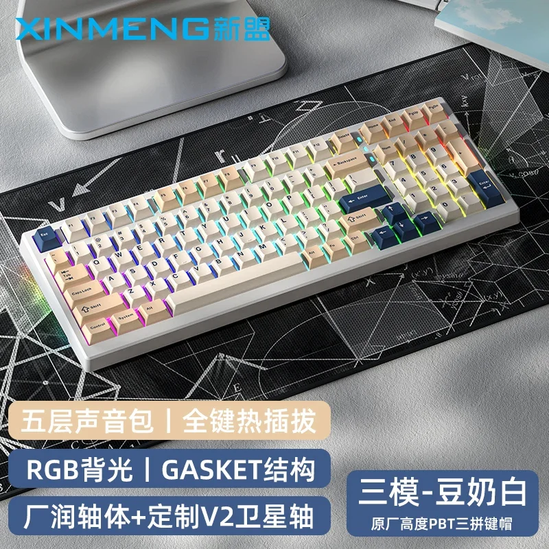 Xinmeng X98 PRO Wired RGB Hot-swap Mechanical Keyboard - Black Plum Switches_img_2