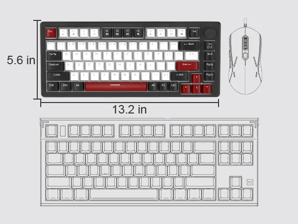 (Sold Out) MAGEGEE STAR75 Wired Mechanical Keyboard - Red Switch_img_1