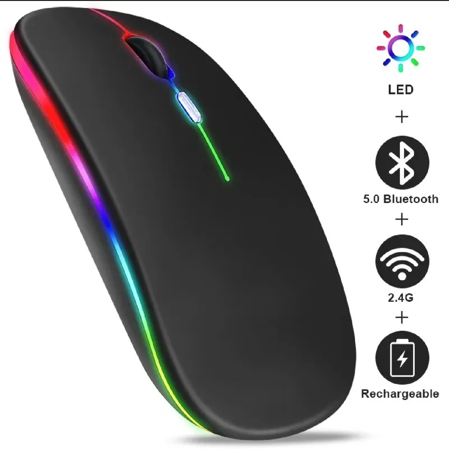 Rechargeable Optical Mouse, Wireless Computer Gamer 2.4GHz Mouse_img_0