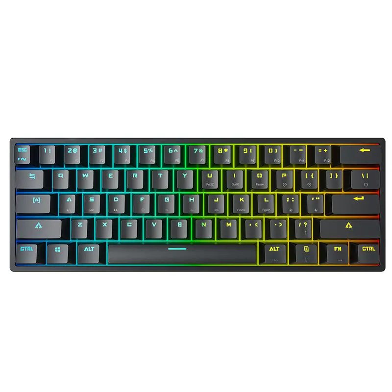 (Sold Out) LEAVEN K620 Wired Hot-Swappable Gaming Mechanical Keyboard - Blue & Red Switch_img_1