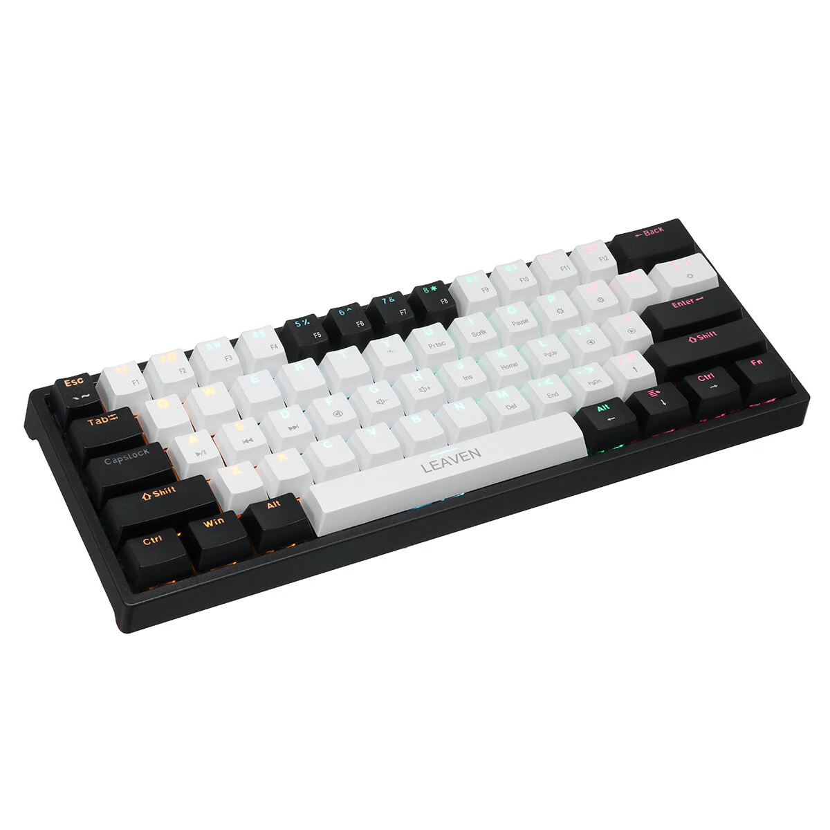 (Sold Out) LEAVEN K620 Wired Hot-Swappable Gaming Mechanical Keyboard - Blue & Red Switch_img_4