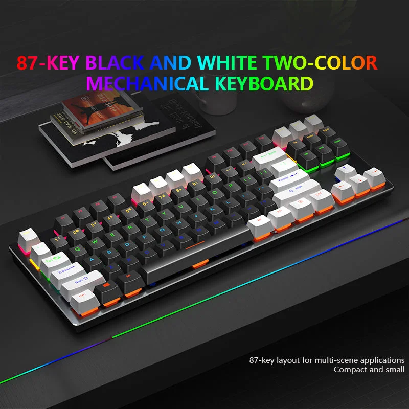 LEAVEN K550 TKL 87 Keys Hot Swappable Wired Mechanical Gaming Keyboard_img_3