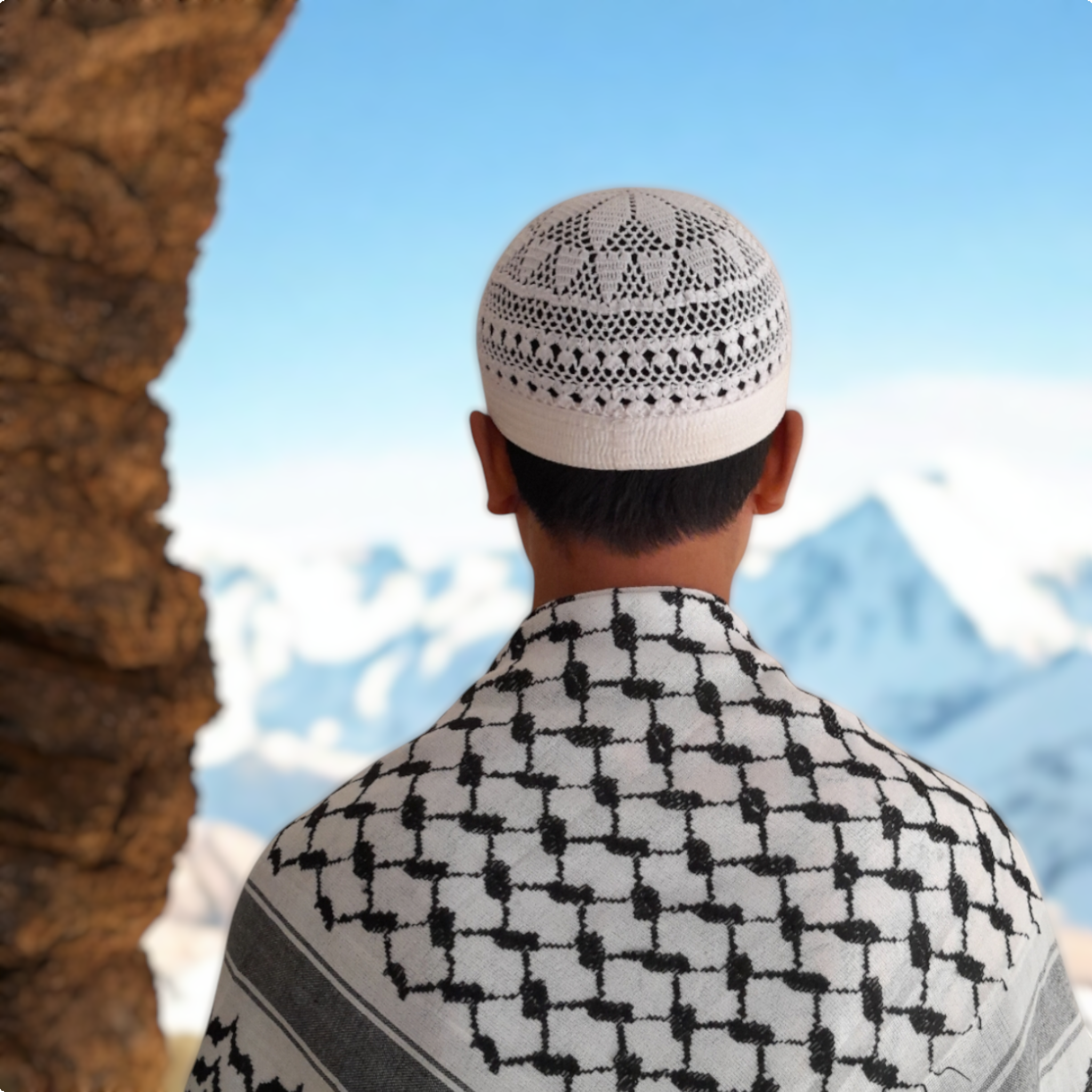 কেফিয়্যাহ ও সুতার টুপি