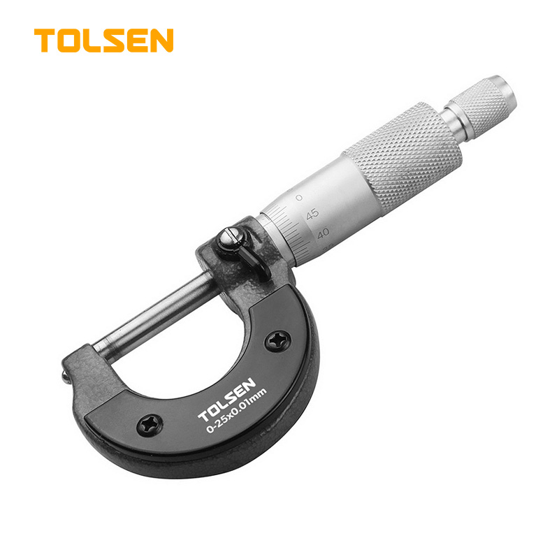 TOLSEN Micrometer Machinist Measuring w/ Case (0-25mm) 35055