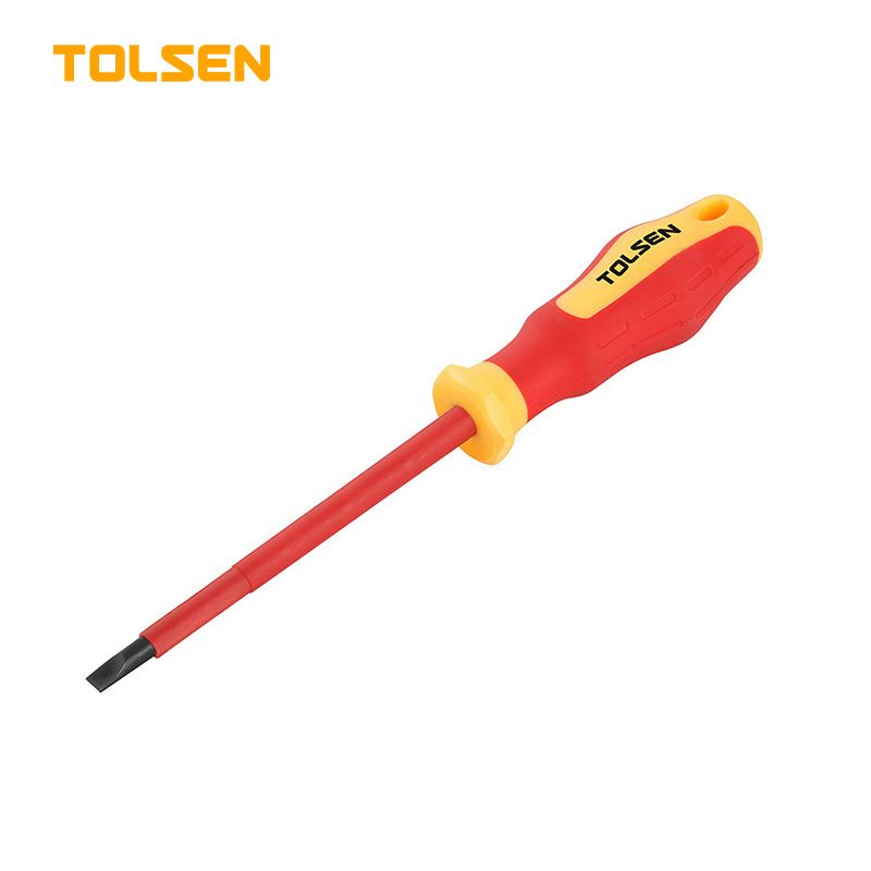 Tolsen VDE Flat Screwdriver (4.0x100mm) 1000V,  Model: 38001
