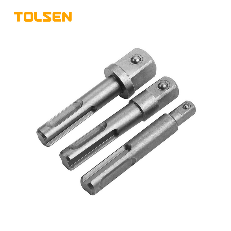 Tolsen 3Pcs SDS-PLUS Adaptor Set 10mm (1/4 , 3/8 , 1/2) Model: 77865