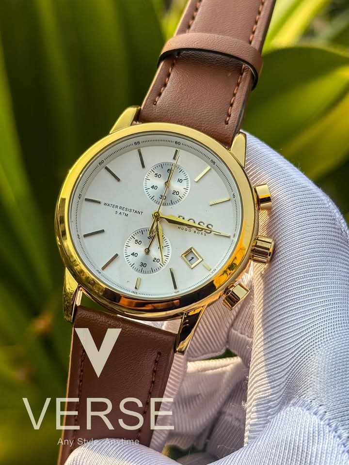 Boss belt two chrono mustard belt golden case