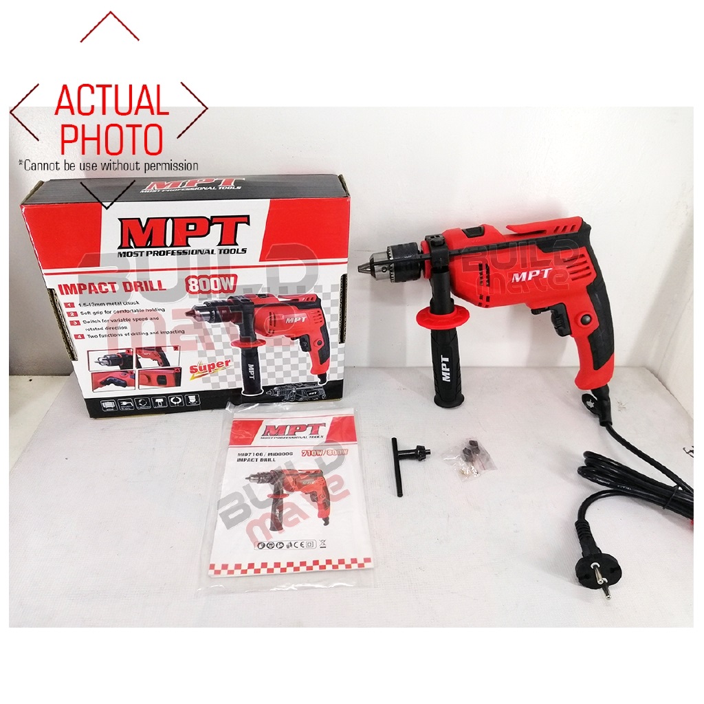 MPT Impact Drill, 800w, 13mm, Model:  MID8005_img_2