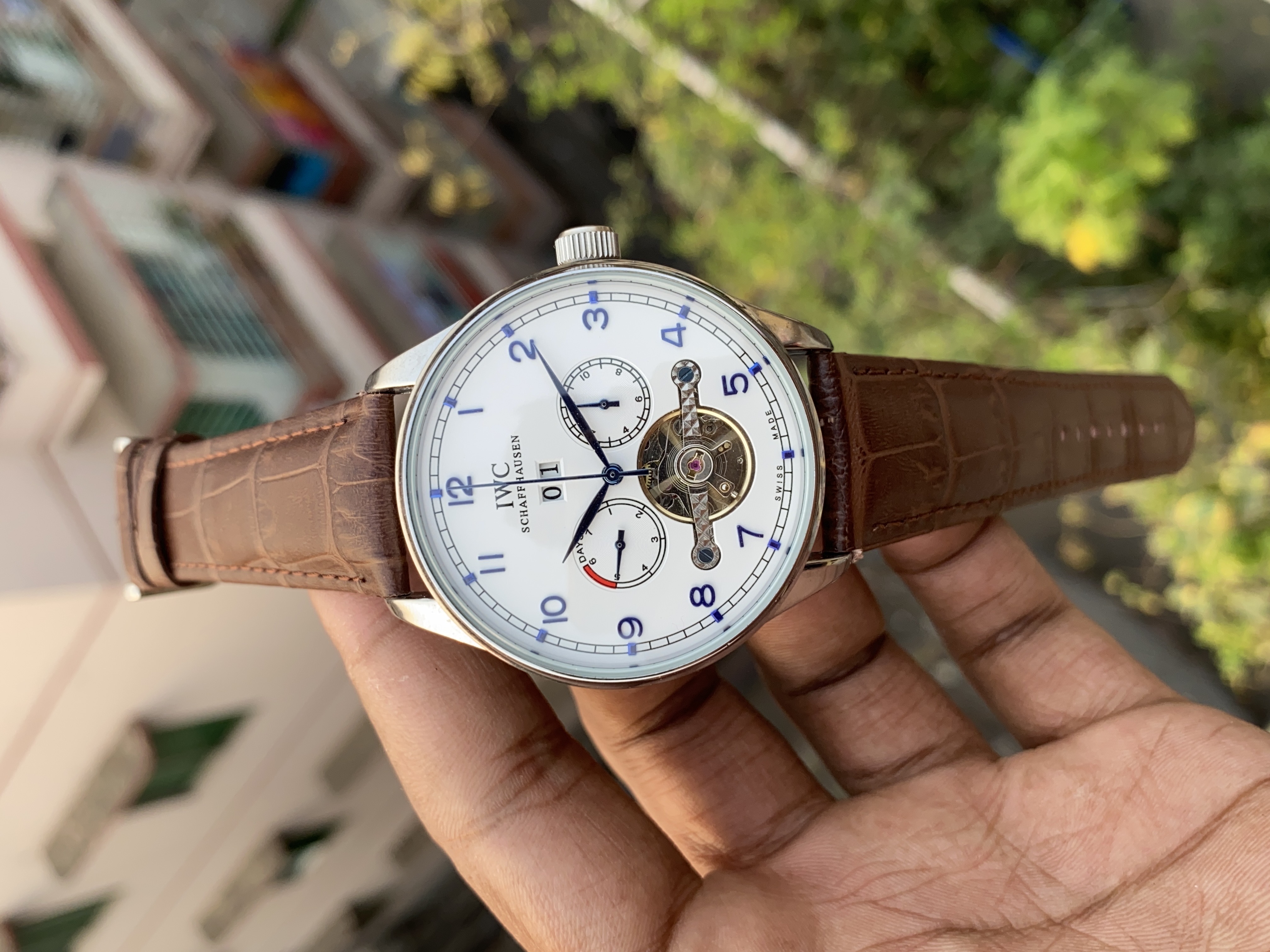 IWC automatic leather belt watch_img_0