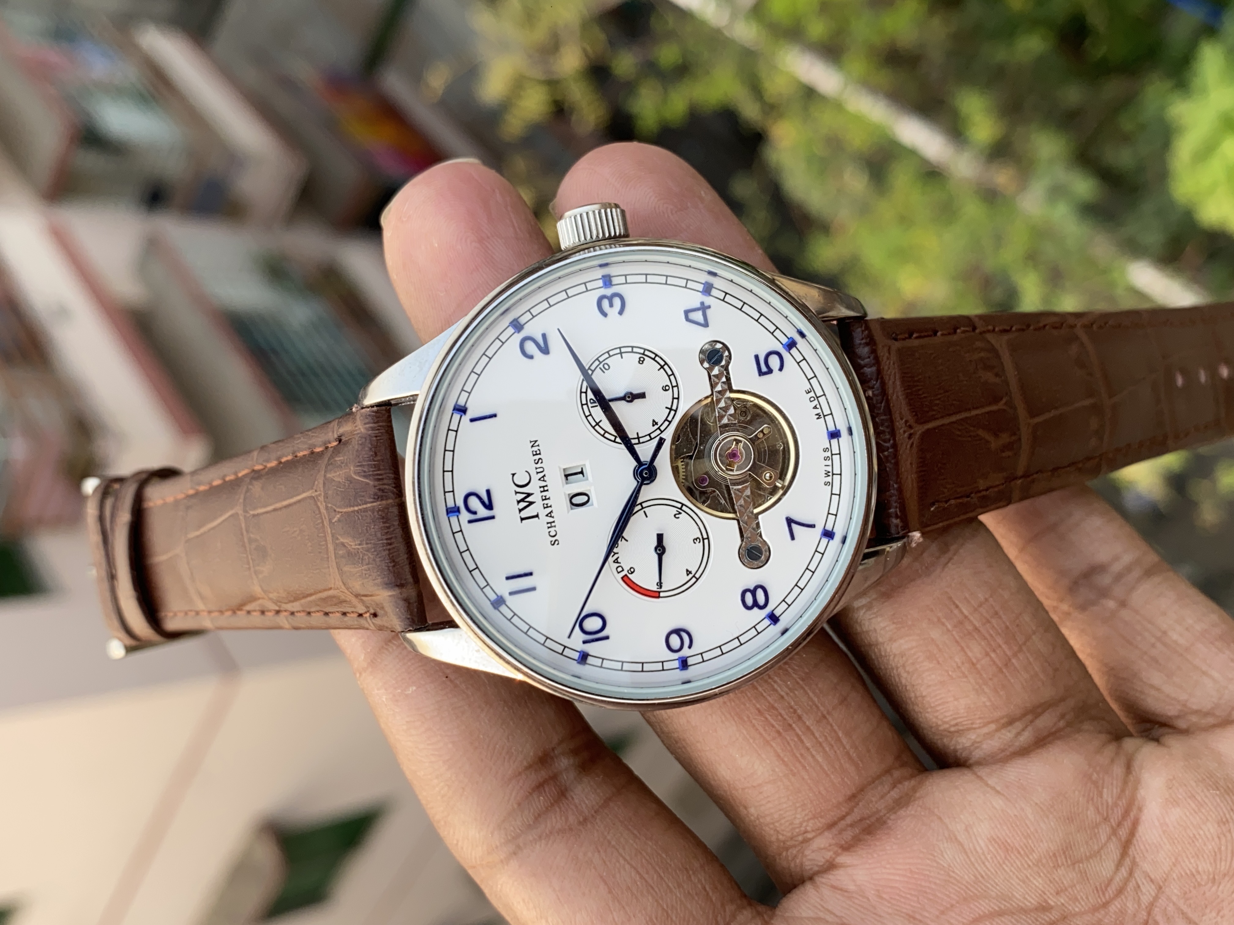 IWC automatic leather belt watch_img_1