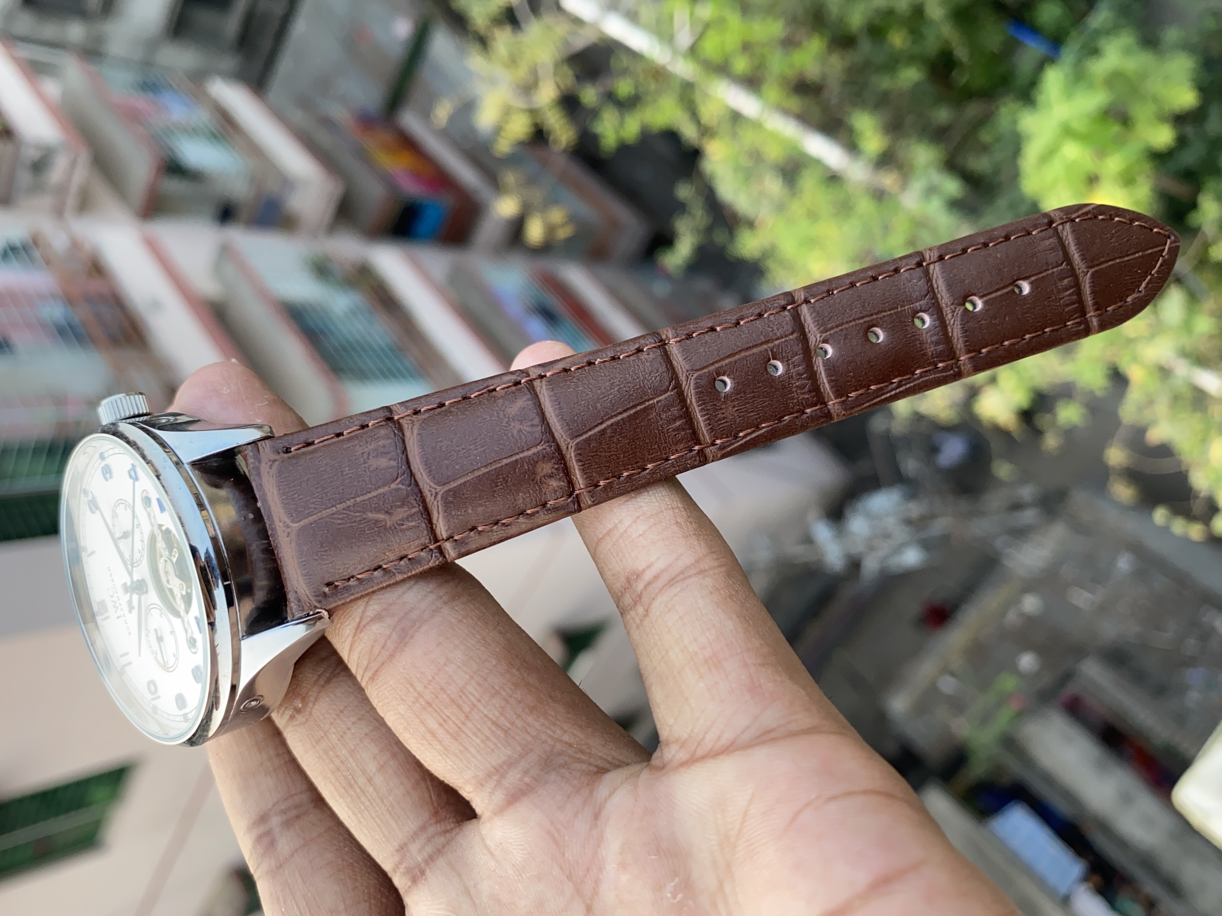 IWC automatic leather belt watch_img_5